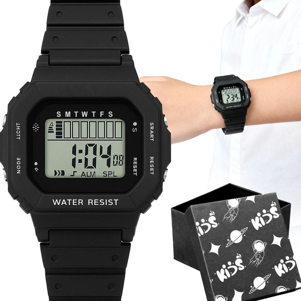 Relógio Infantil Digital À Prova D'água Criança Menino Pulseira Silicone + Caixa Presente Premium em Oferta na Shopee