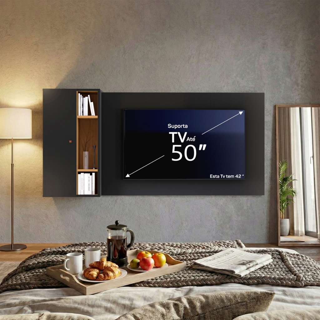 Painel para TV até 50 Polegadas 160cm – Painel Suspenso Moderno para Sala Várias Cores
