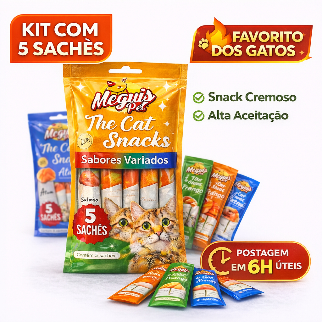 Petisco Para Gatos Churu MeguisPet - Tubos de 15g Unidade - Vários Sabores Cremoso Petisco Para Gatos Churu MeguisPet - Tubos de 15g Unidade - Vários Sabores Cremoso