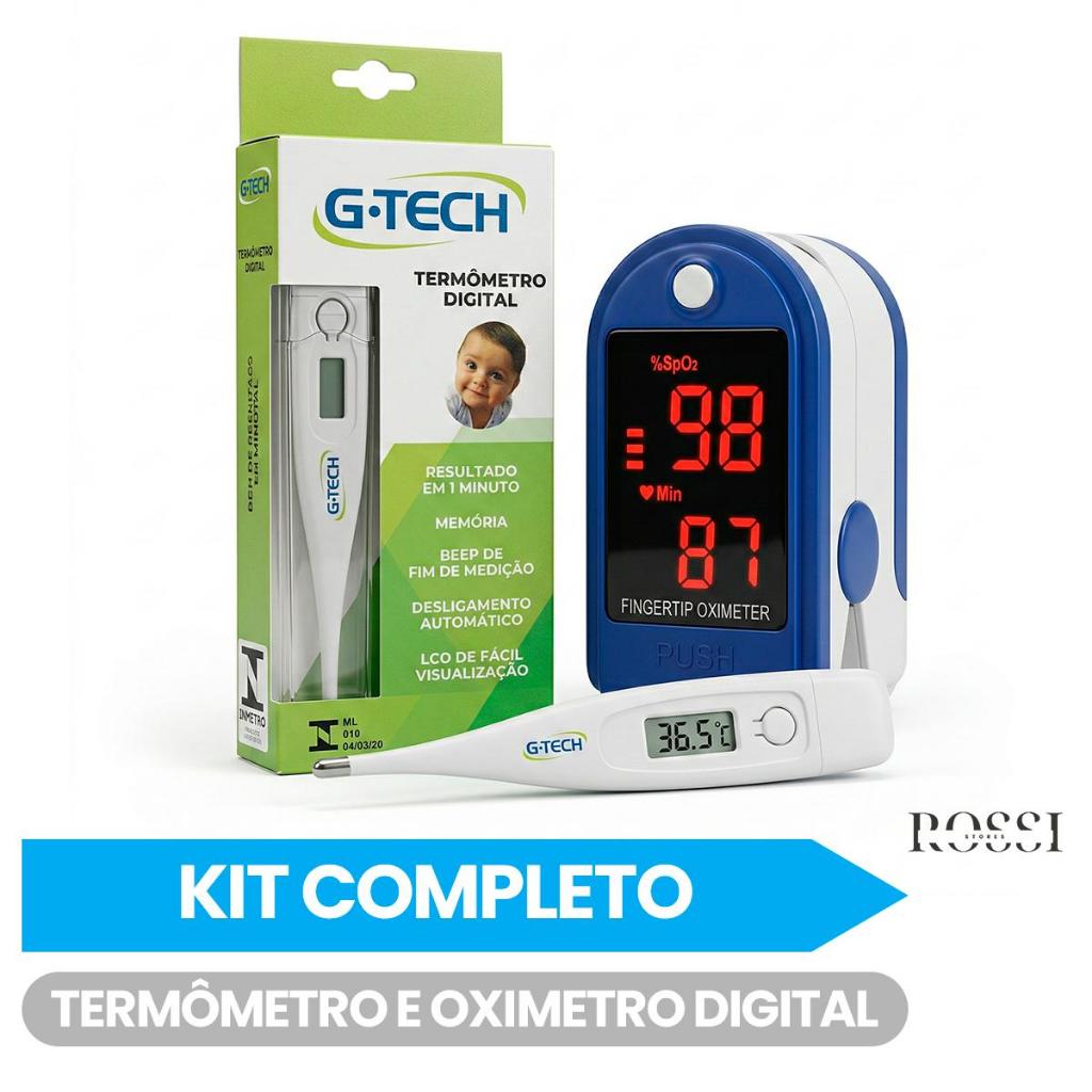 Termômetro Digital G-Tech E Oximetro Digital Pulse em Oferta na Shopee