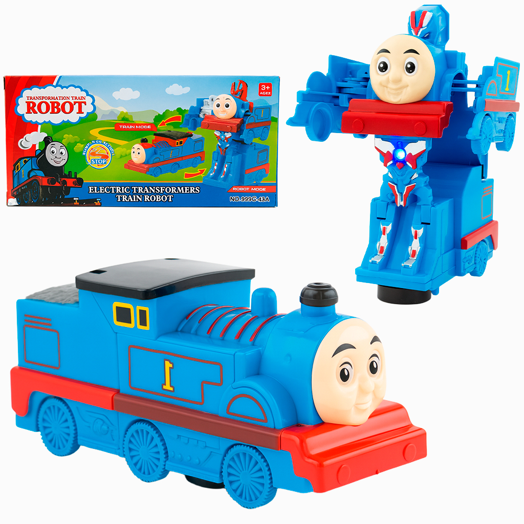Trem Thomas Brinquedo Infantil Bate E Volta Luz E Som Thomas Azul