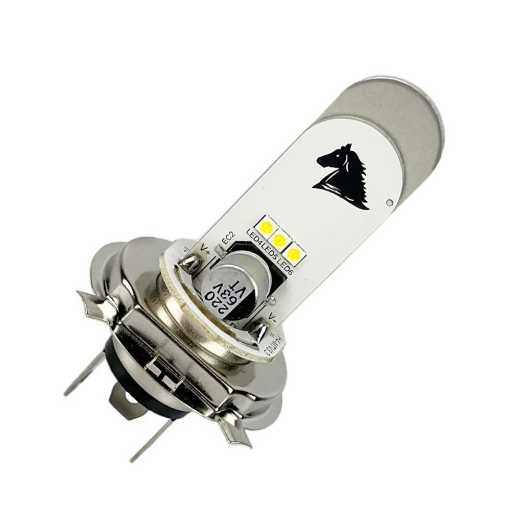 Lâmpada Farol Led H4 Moto Carro 8000 K Super Branca Cavalinho — imagem 2 de 2