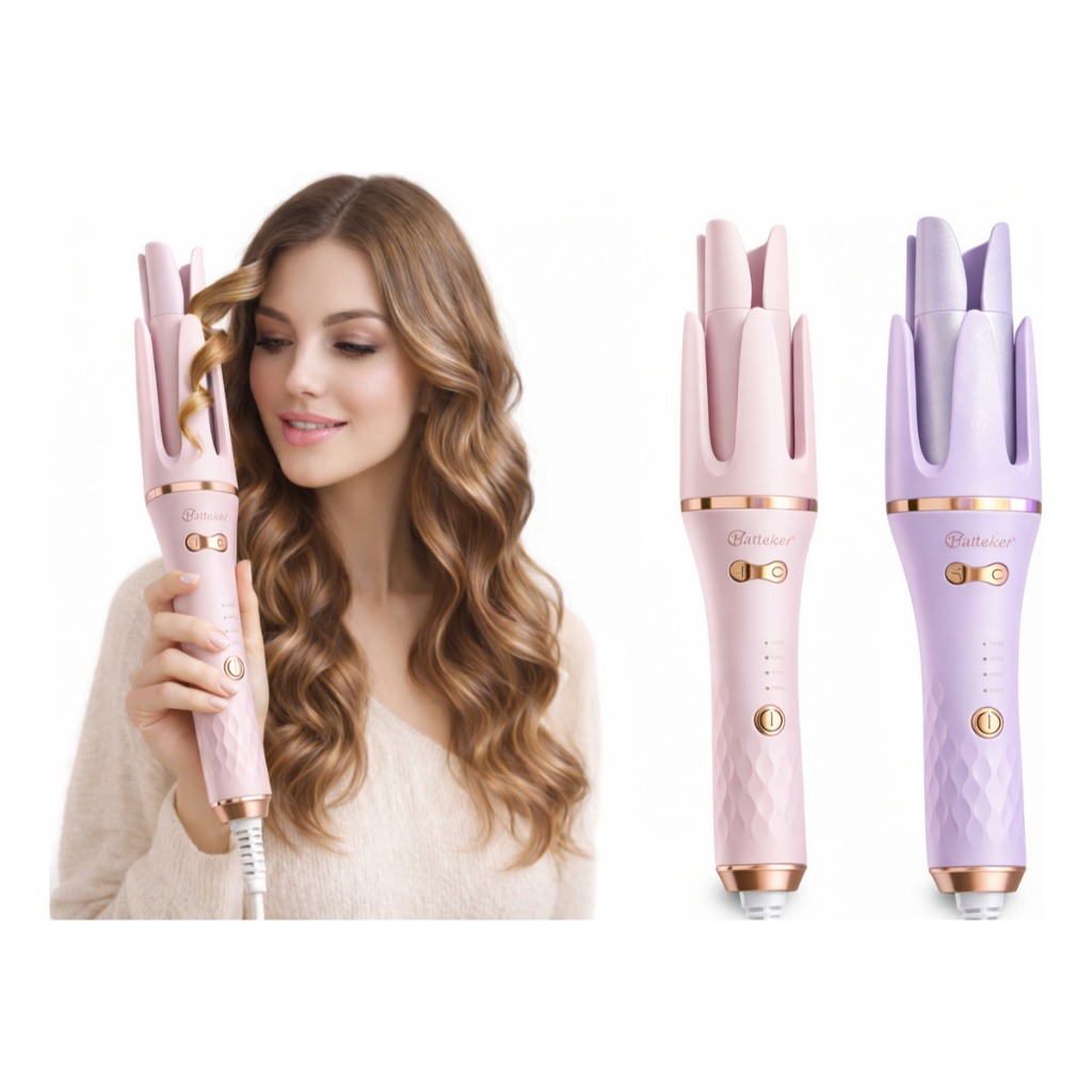 Modelador Cachos 32mm Automático 4 Niveis Temperatura Bivolt Rosa e Lilas 127/220v