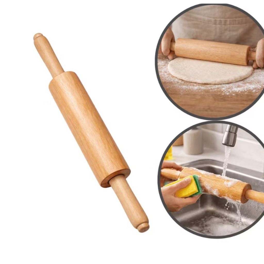 Rolo de Madeira para Massa Pizza Pão Cozinha Panificação Profissional Premium Panificadora