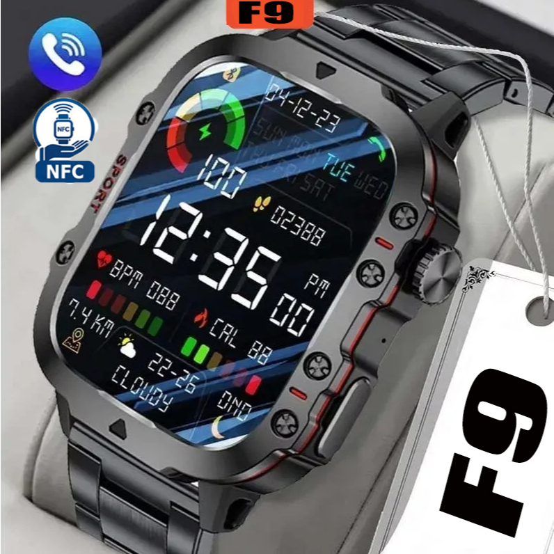 Smartwatch F9 de 2026, com tela de 1,73 polegadas e chamada sem fio via Bluetooth