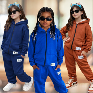 Conjunto Quentinho Unissex De Frio Infantil Roupa Basica Estiloso Menina E Menino em Oferta na Shopee