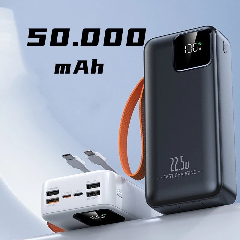Carregador Portátil grande 50000mah Turbo 22,5W PD carregamento ultrarrápido