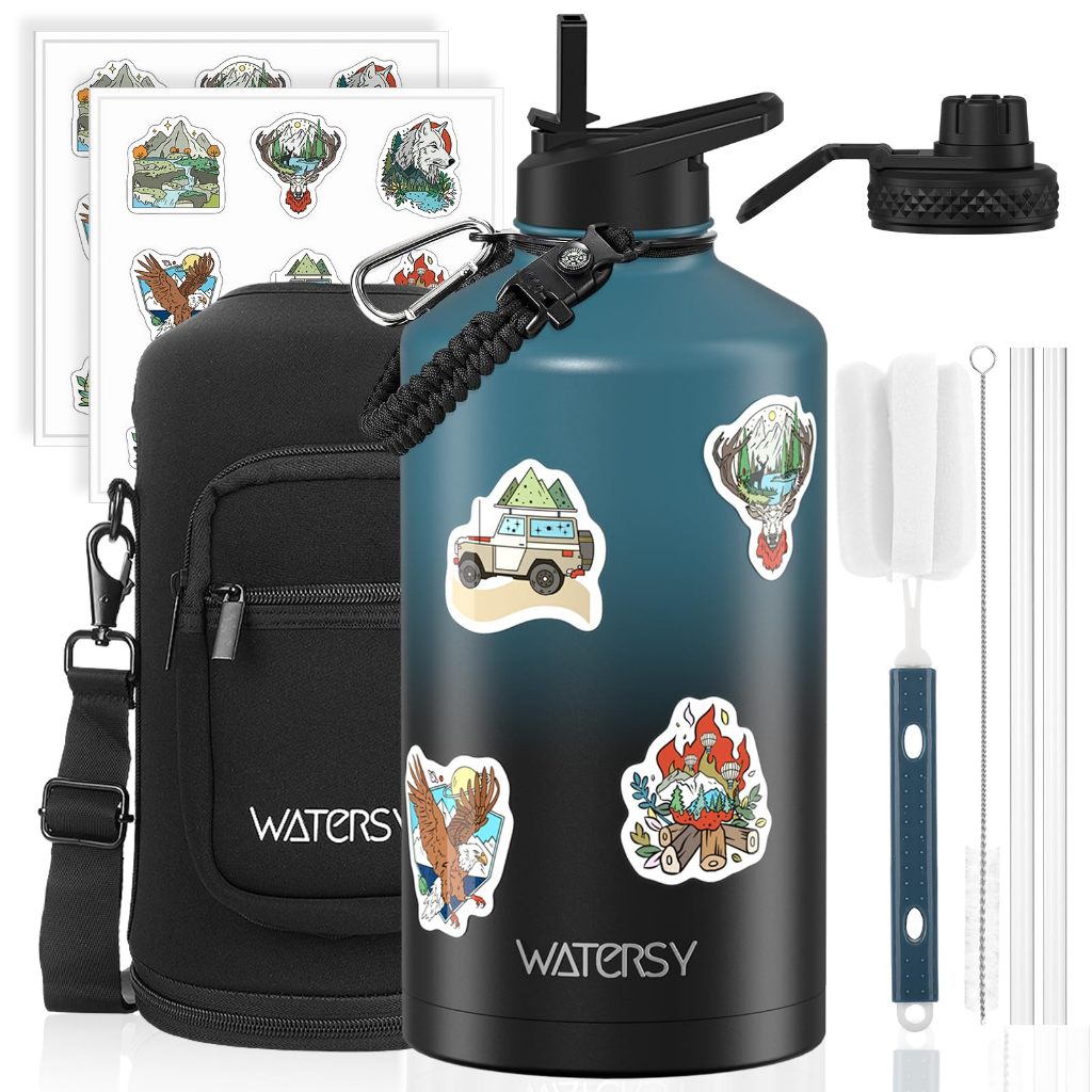 WATERSY-Aço inoxidável 304,,Garrafa Termica De Agua Térmica De Viagem Com Isolamento Academia em Oferta na Shopee