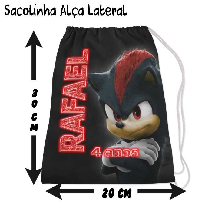 Kit Mochilinha Shadown Sacolinha Mochila Saco Sacochila Saquinho Lembrancinha Brinde Aniversario Personalizadas