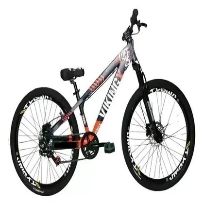 Vikingx Tuff 25/30 roxo laranja whelling single freio hidráulico vmaxx liso com suspensão mecanica