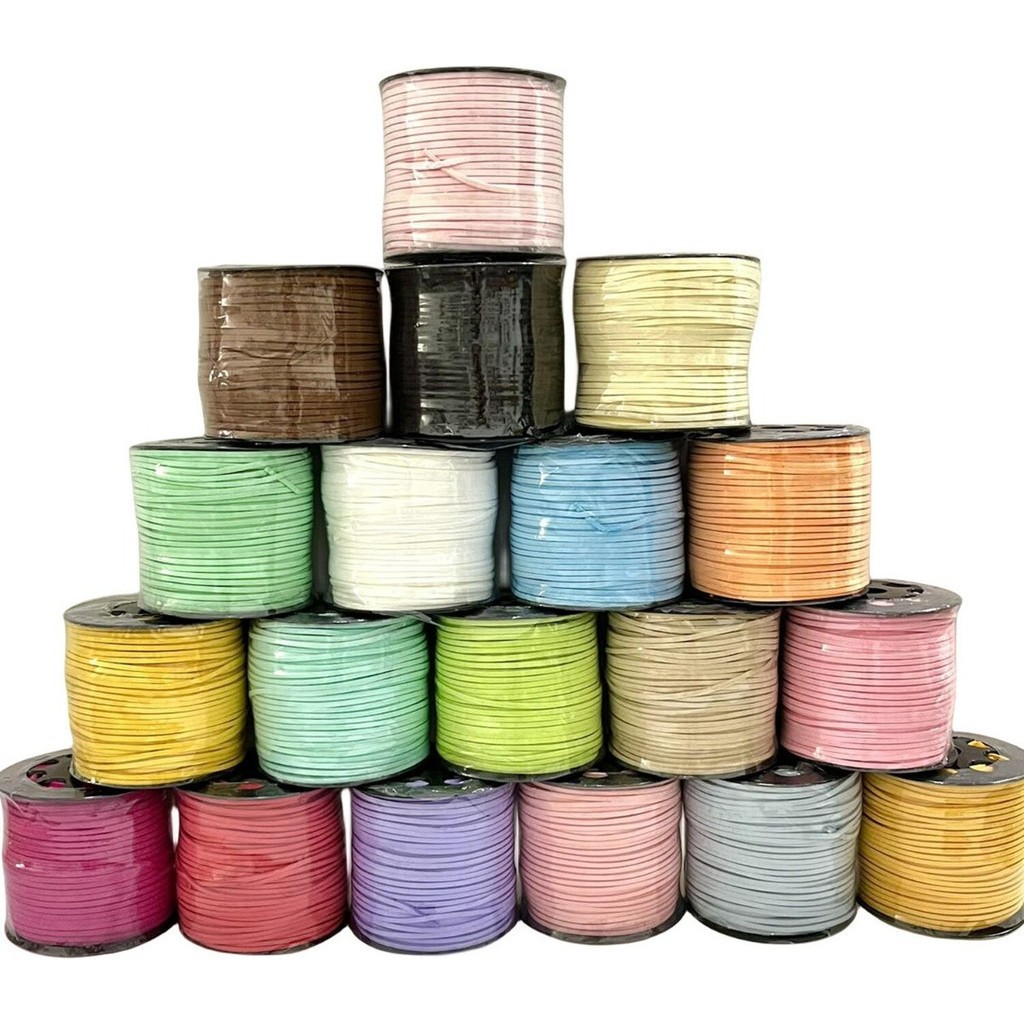 100m Fio Camurça Bijuterias Artesanato Pulseiras - 3mm