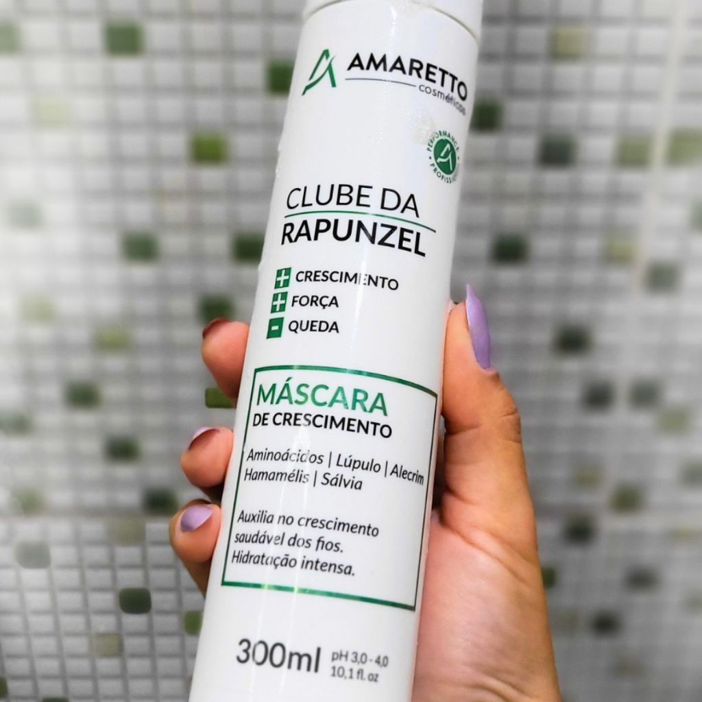 MÁSCARA DE CRESCIMENTO CAPILAR HIDRATANTE FORTALECEDORA AMARETTO COSMÉTICOS 300ML