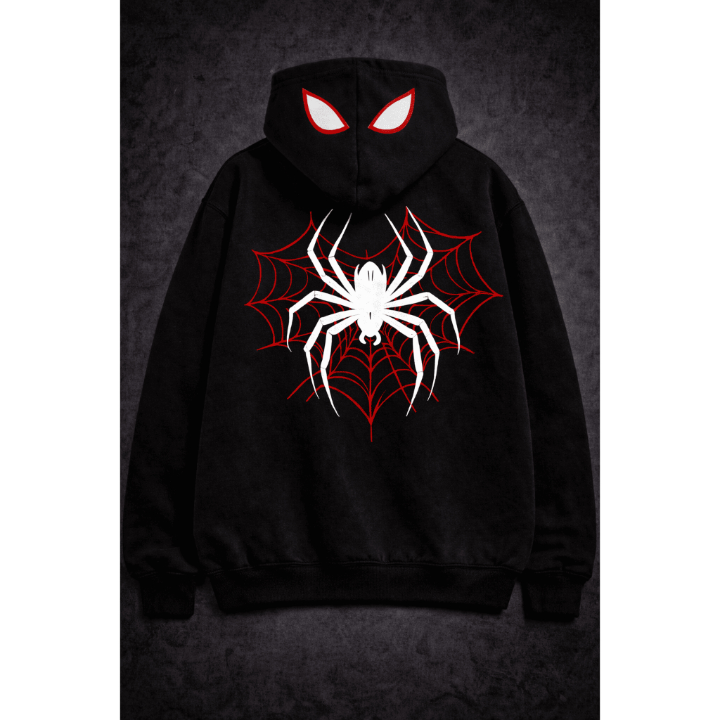 Blusa de Frio Moletom Personalizado Aranha Flanelado Bolso E Capuz Lançamento Tendencia