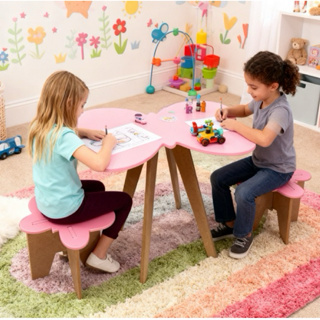 Mesa Mesinha Infantil Borboleta com Banquinho em Oferta na Shopee