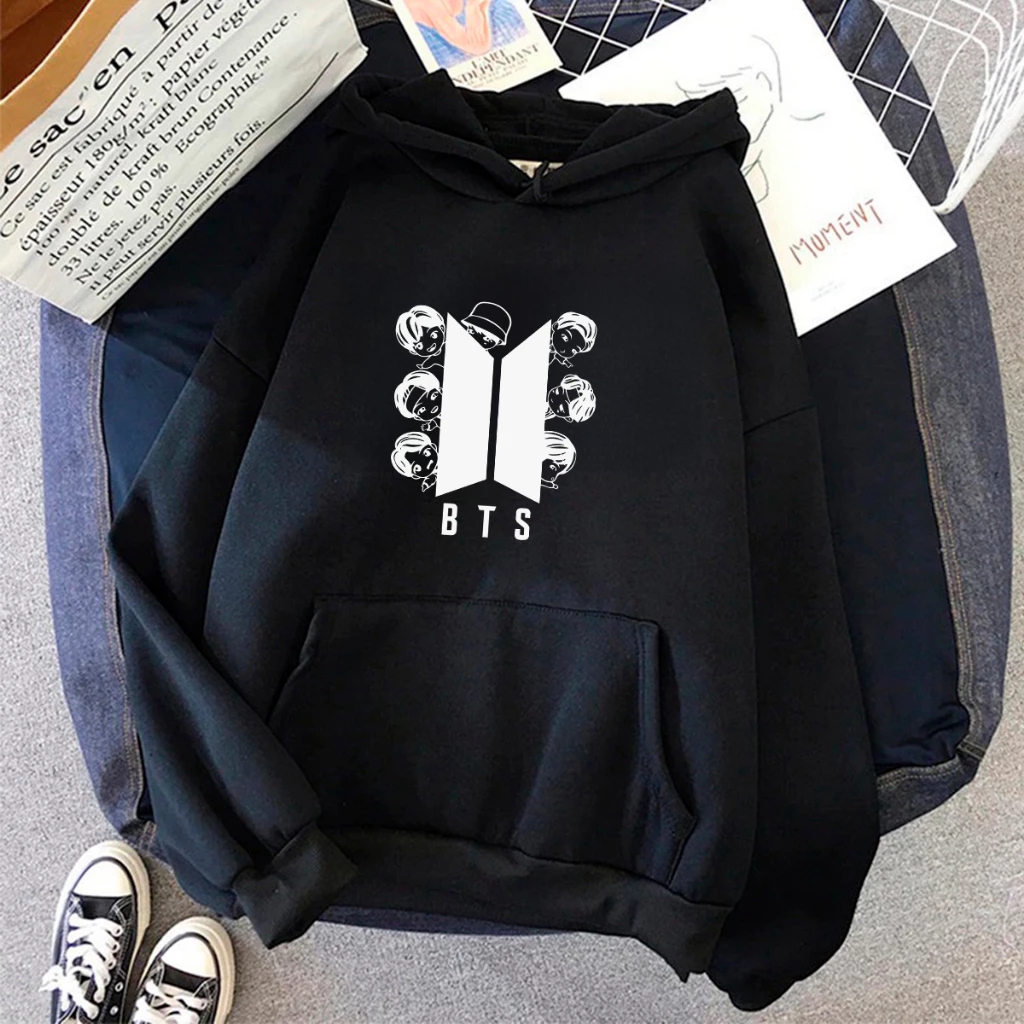 Blusa de Frio Moletom Casaco Canguru Blusa BTS Bangtan plus Size Roupa Bts kpop Adulto Unissex