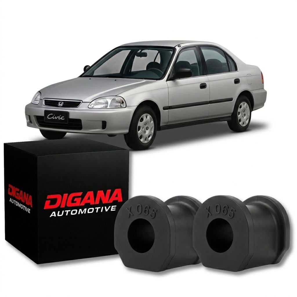 Par Bucha Barra Estabilizadora Dianteira Honda Civic 2001 A 2002
