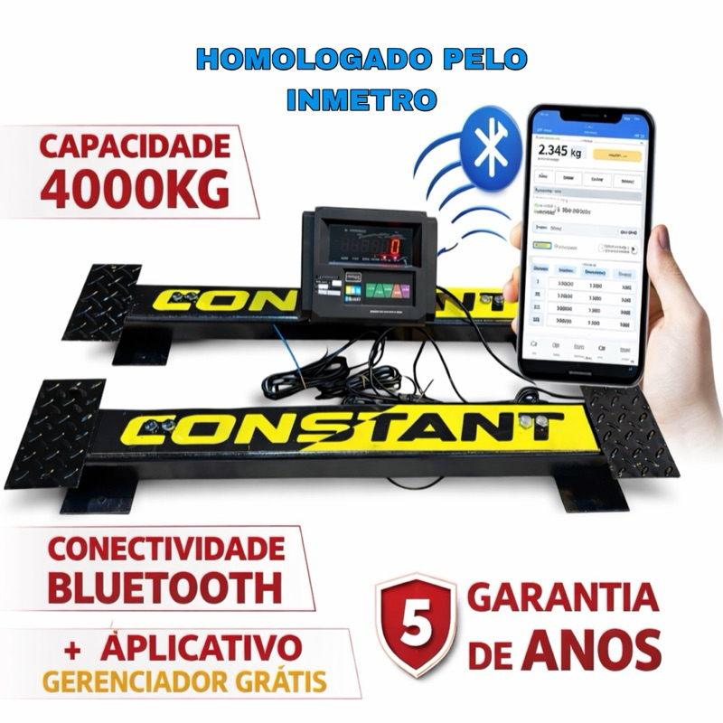 Barras de pesagem para gado Bluetooth 4.000 kg