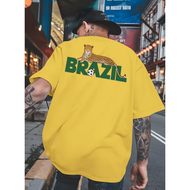 Camiseta Brasil Onça Pintada pais do Futebol Novo!