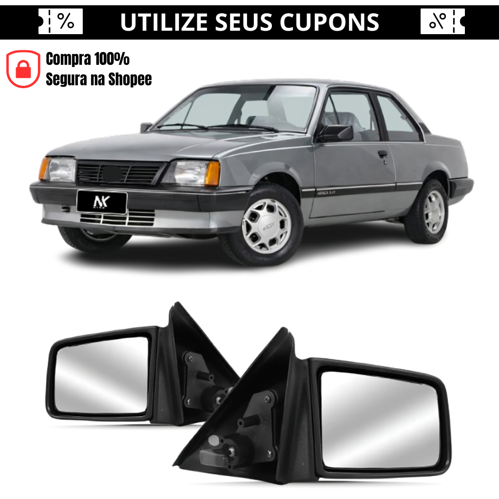 Par/Un Retrovisor Monza 1994 1995 1996 Com Controle e Com Espelho