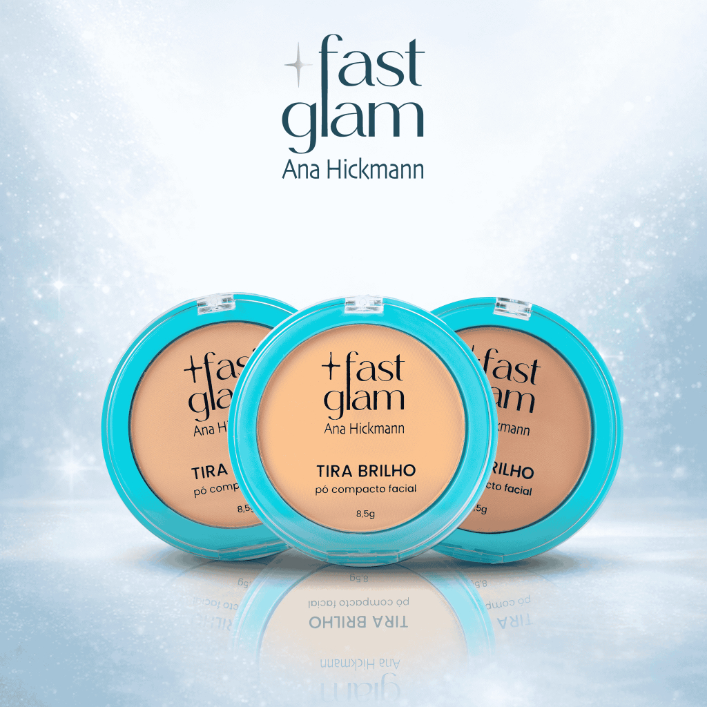 Pó Compacto Facial Tira Brilho Fast Glam Ana Hickmann em Oferta na Shopee