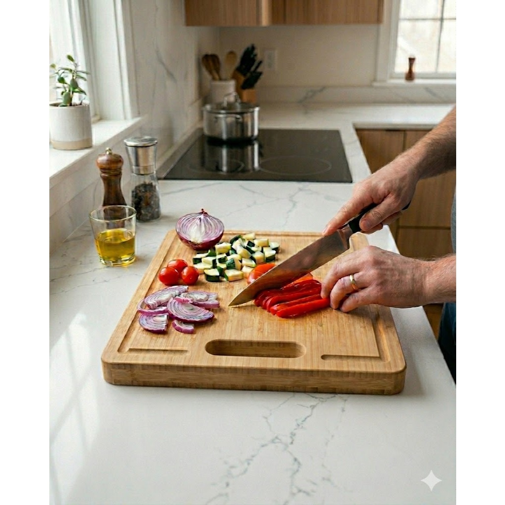Tábua De Corte Bambu, Antibacteriano, Resistente a Riscos, Rustica, Robusta, para Carne Legumes Ecológico Com Al em Oferta na Shopee