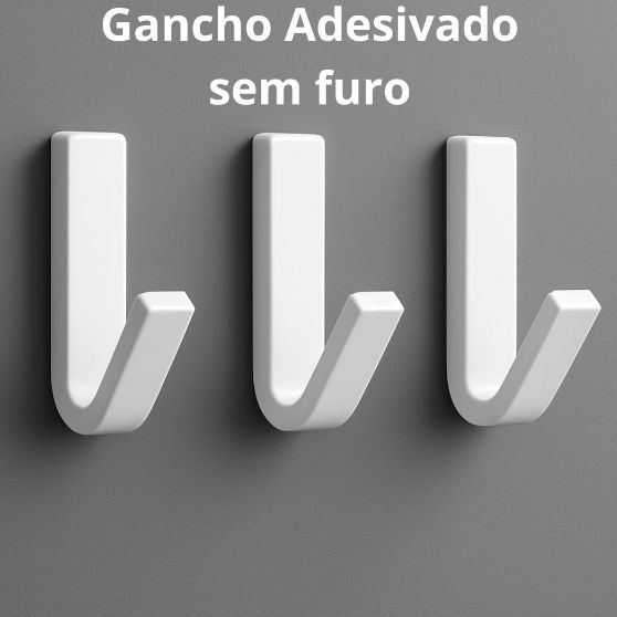 Ganchos Adesivos para Parede - Suporte Resistente para Toalhas de Banheiro e Cozinha em Oferta na Shopee