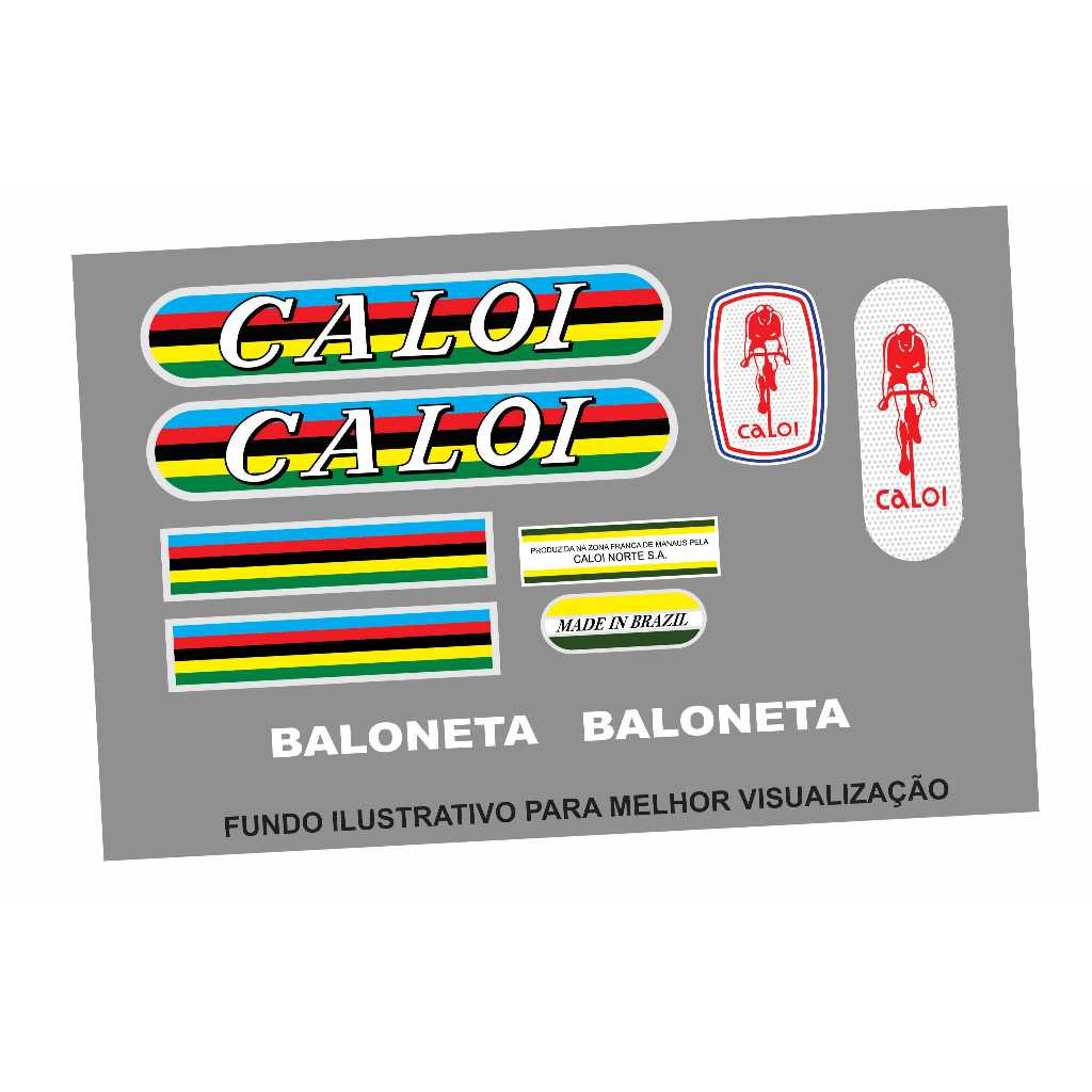 Adesivos Bicicleta Caloi Baloneta 1976 Metalizado