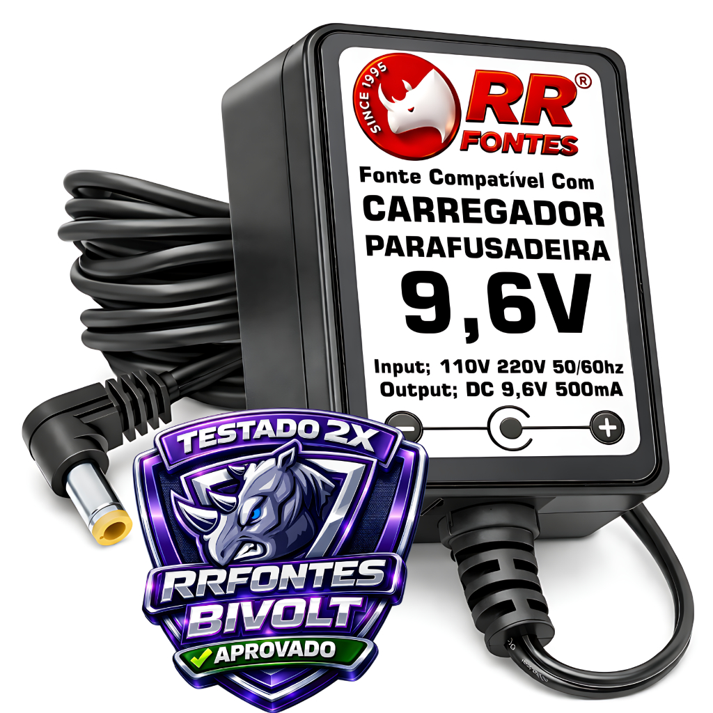 Fonte Carregador 9,6V Para Parafusadeira Skil 2255 2211 2212 2335 2330