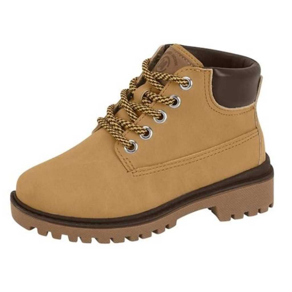 Bota Coturno Infantil Tratorada Calçado Cano Curto Confortável Menino Molekinho