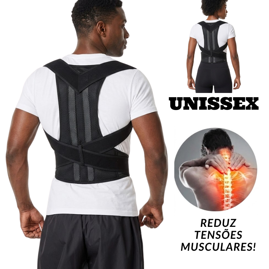 Cinta Corretora Postural Unissex Ajustável Apoio Firme para Coluna e Lombar em Oferta na Shopee