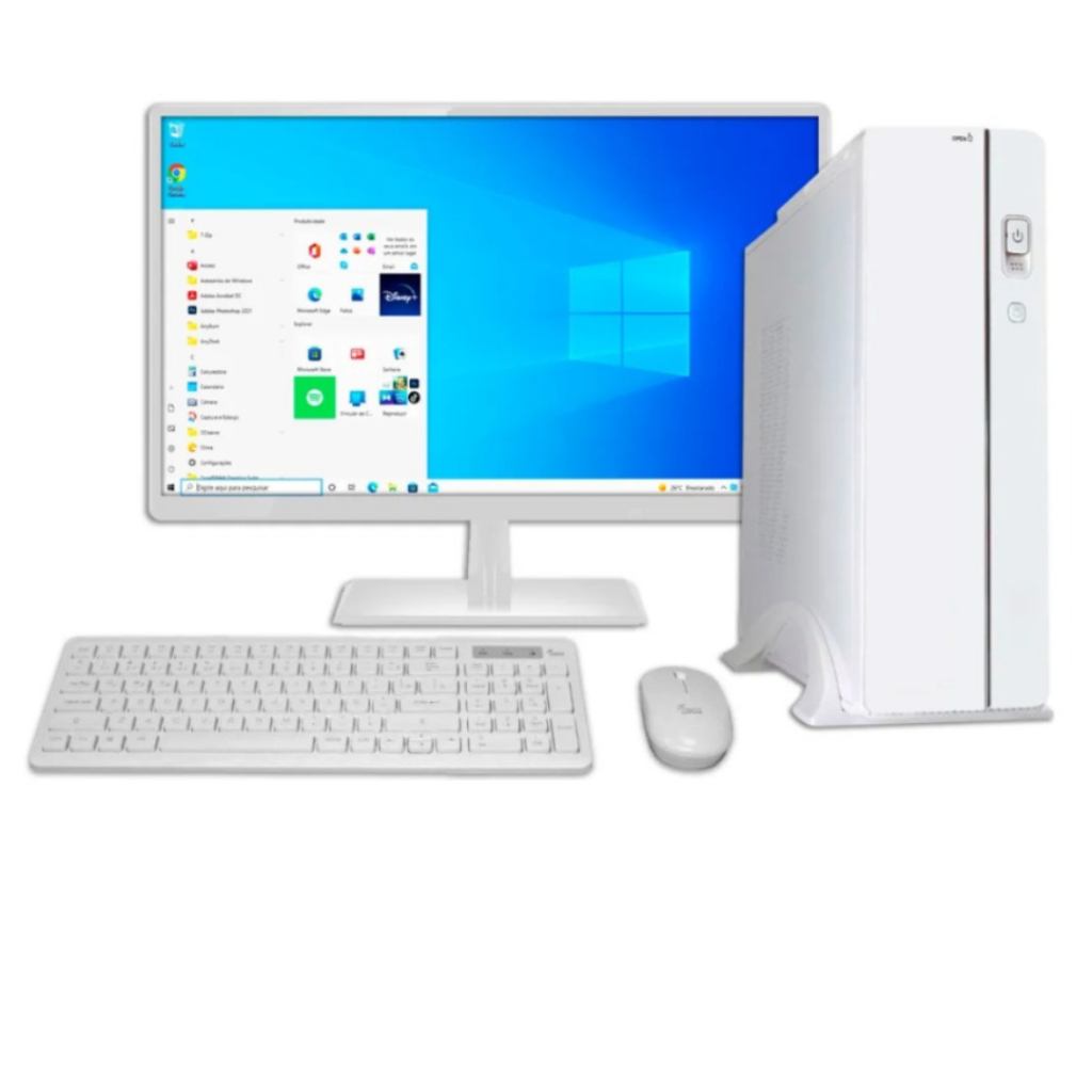 Pc Slim branco completo Intel Core i7/16gb De Ram/ Ssd 1TB /Wifi /Tela 20''/usb 3.0 + Nfe + Garantia