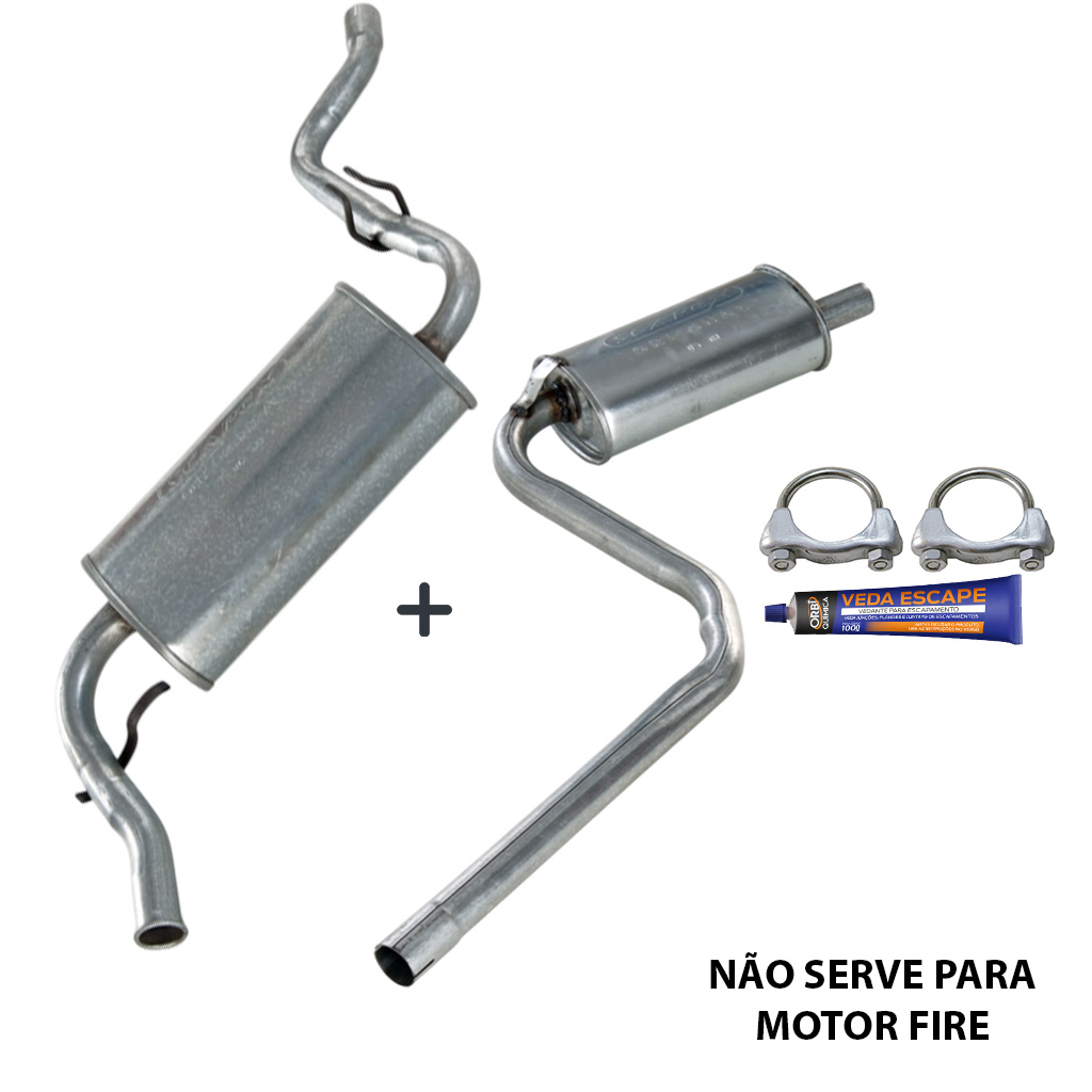 Kit Escapamento do Uno Motor Fiasa 1985 á 2000 ( Não serve no motor FIRE ) Kit Escapamento do Uno Motor Fiasa 1985 á 2000 ( Não serve no motor FIRE )