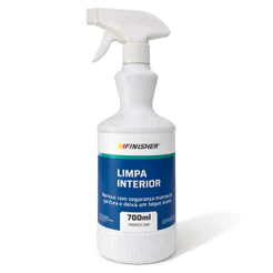 Finisher Limpa Interior 700ml Spray Tecidos Plásticos E Black Piano Sem Enxágue
