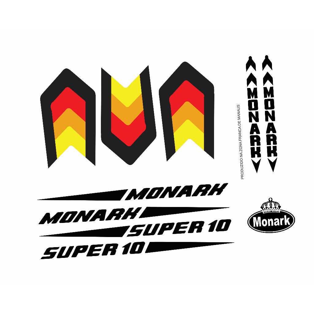 Adesivos Bicicleta Monark Super 10 1979