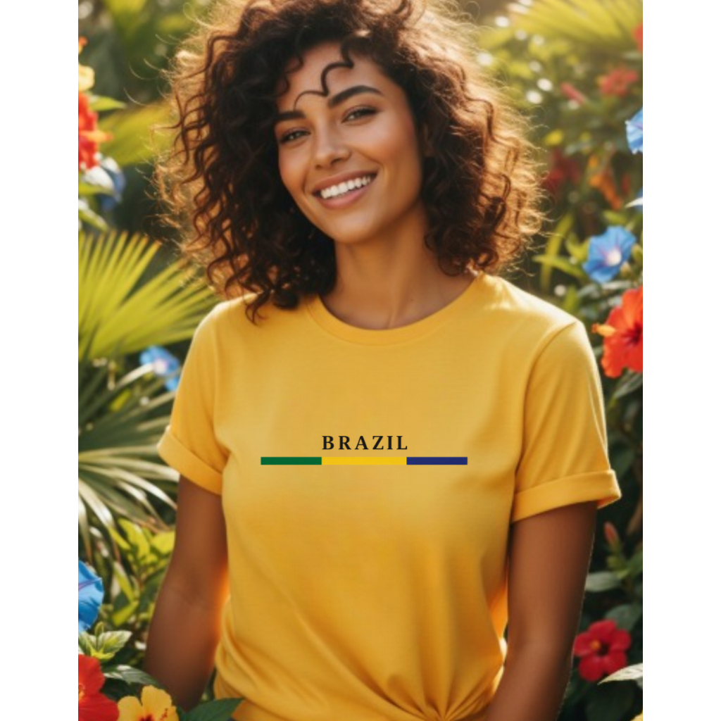 Camiseta Torcedor Brasil Copa do Mundo 2026 Futebol Unissex Estampada