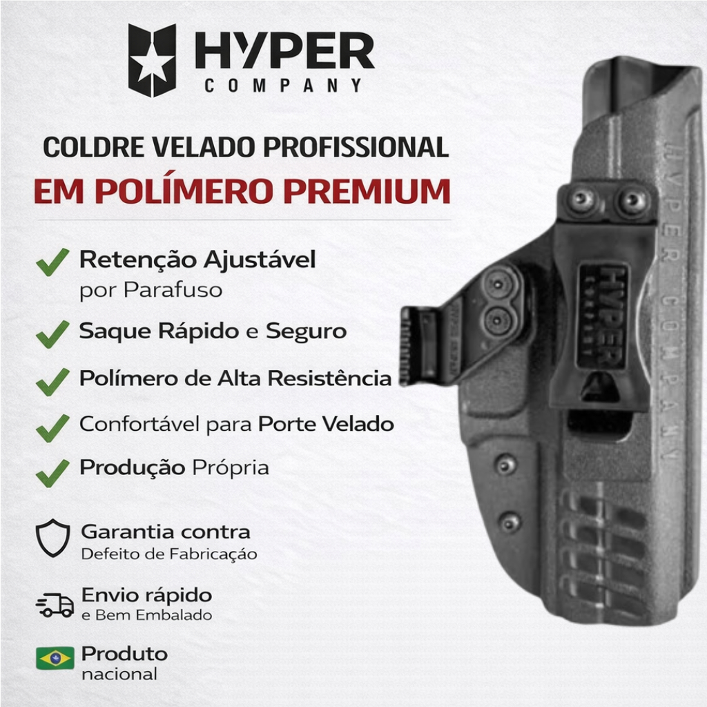 COLDRE VELADO PARA PISTOLA AREX DELTA GEN 1 E GEN 2 L e M