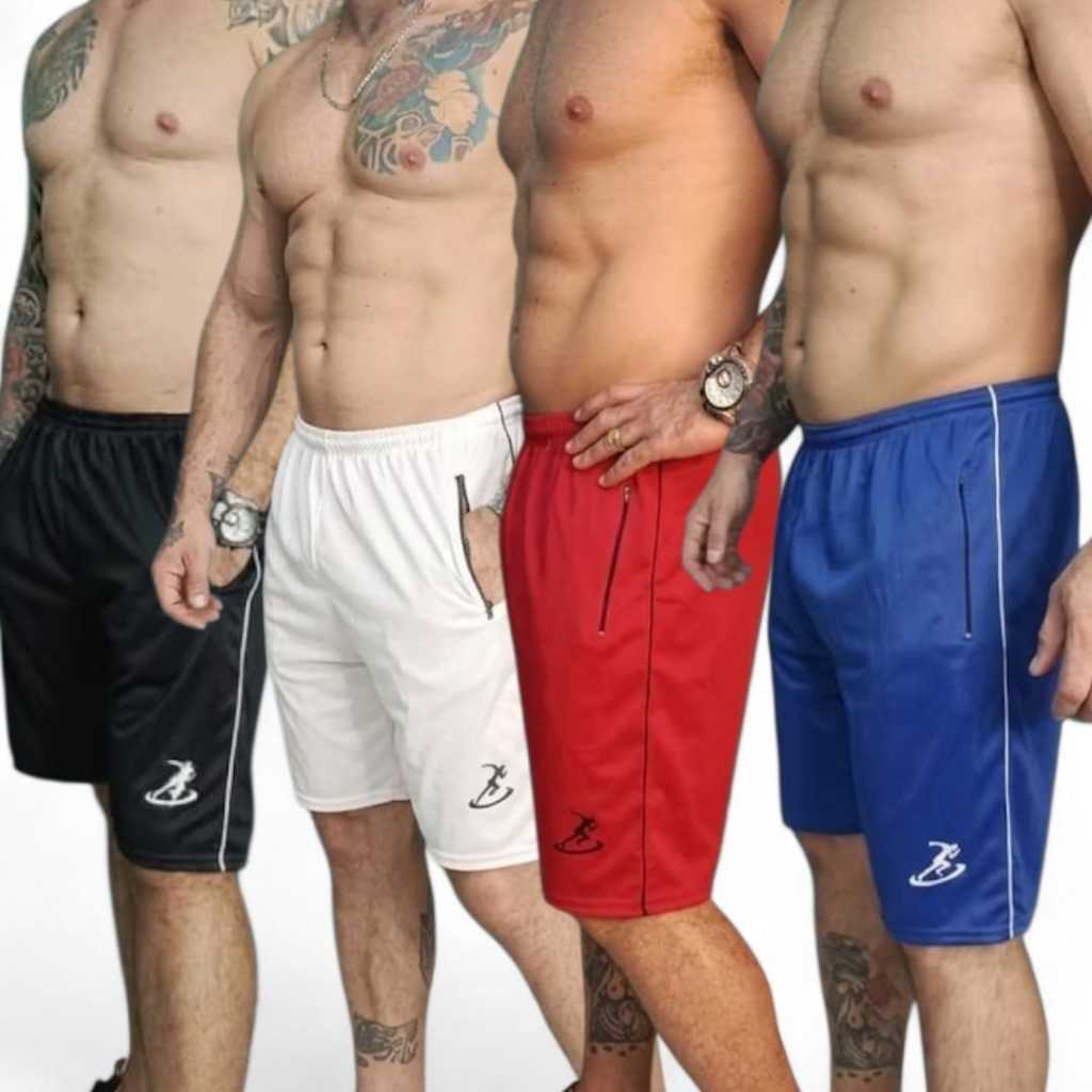 Kit 3 Bermuda Masculina For Men Com Ziper No Bolso E Bolso Traseiro em Oferta na Shopee