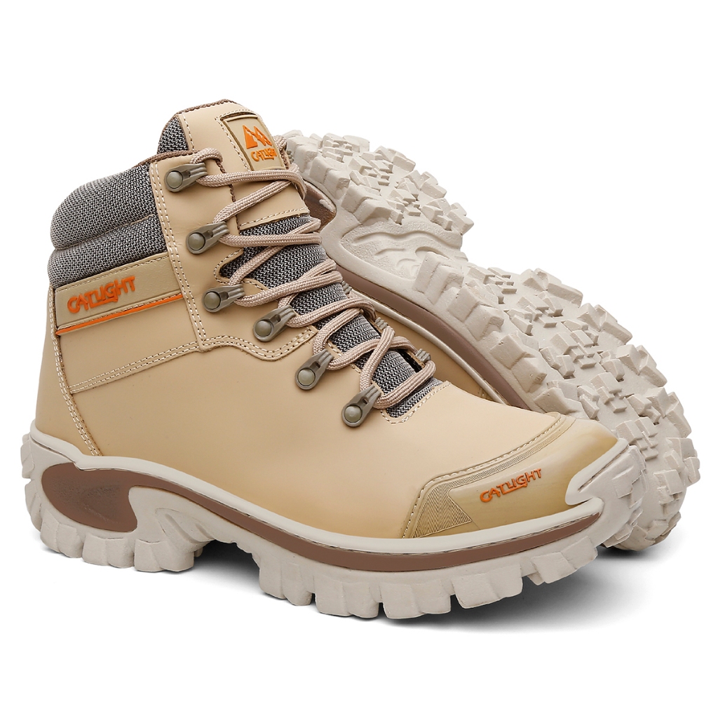 Bota Masculina Cat Casual Coturno Adventure Motociclista Couro Legítimo e Conforto em Oferta na Shopee