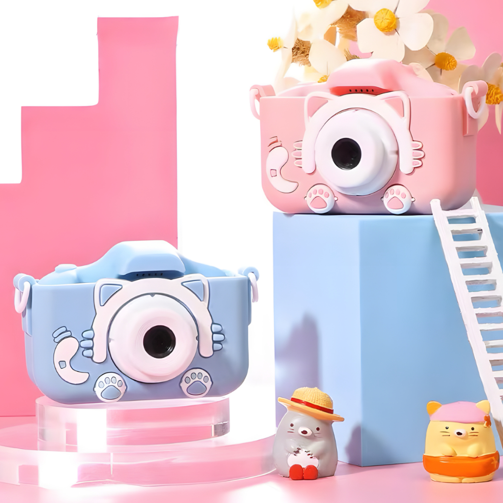 HD Brinquedos Mini Câmera Infantil Recarregável Video Jogos Fotos Filma Tira Foto De Verdade Com cartão de memória em Oferta na Shopee