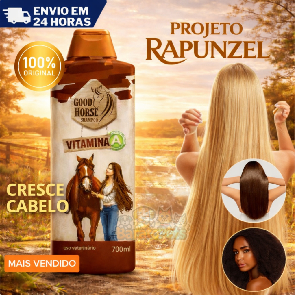 Shampoo de Cavalo Good Horse Com Vitamina A Cresce Cabelo o Famosinho - Original