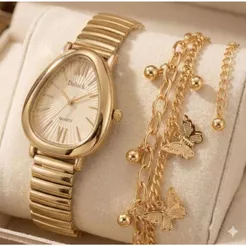Relógio Feminino Serpente Cravejado c/ Pulseira Feminina Relógio Cobra Pulseira Flexível strass Luxo