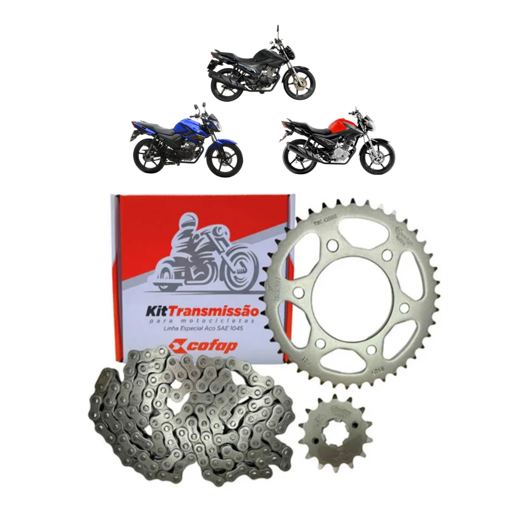 Kit Relação Transmissão Yamaha Fazer 150 Factor 150 2013 a 2024 em Oferta na Shopee