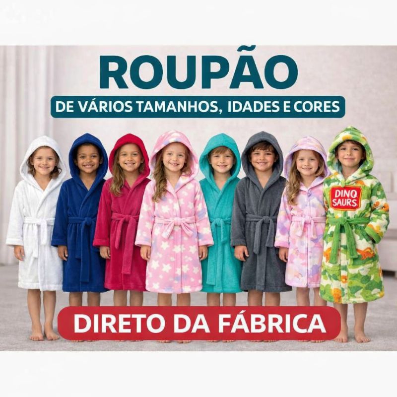 Roupão de Manta de Frio (Menina e Menino)