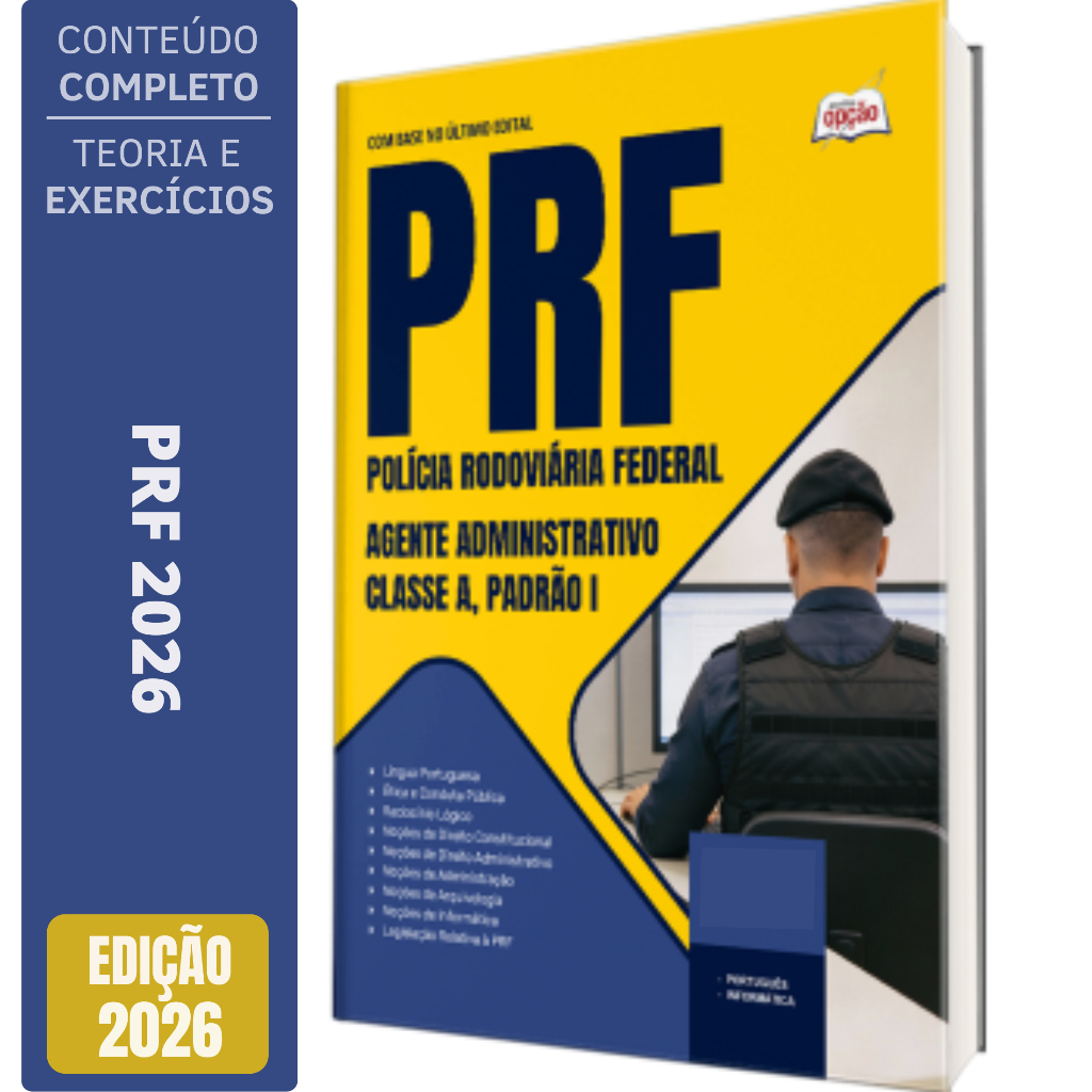 Apostila PRF 2026 - Agente Administrativo da Polícia Rodoviária Federal - Nível Médio