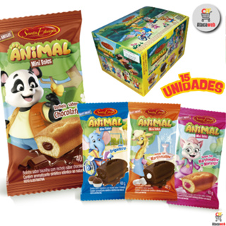 Bolinho Recheado Santa Edwiges 15 Unidades Lanche Escola Morango Chocolate Baunilha Brigadeiro em Oferta na Shopee