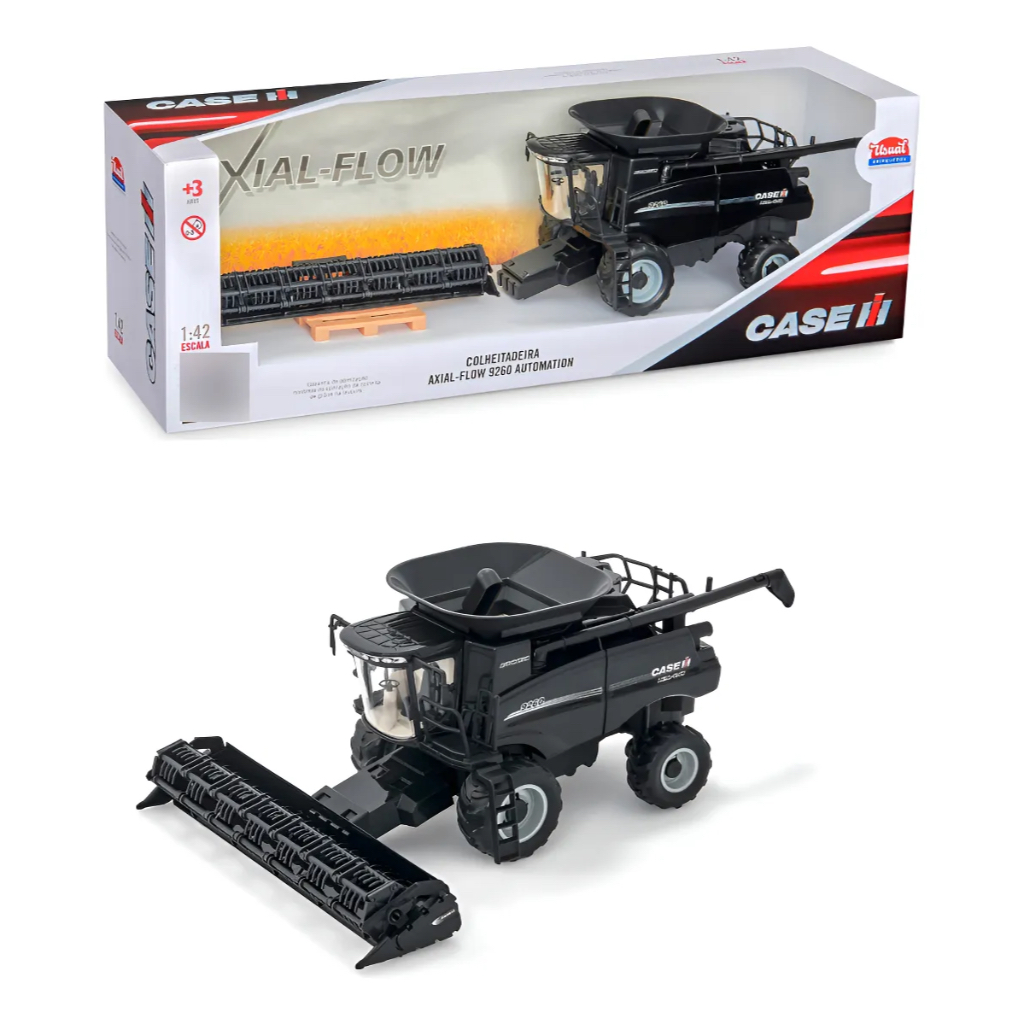 Colheitadeira de Grãos Axial-Flow 9260 Case Usual Brinquedos – Miniatura Agrícola de Brinquedo