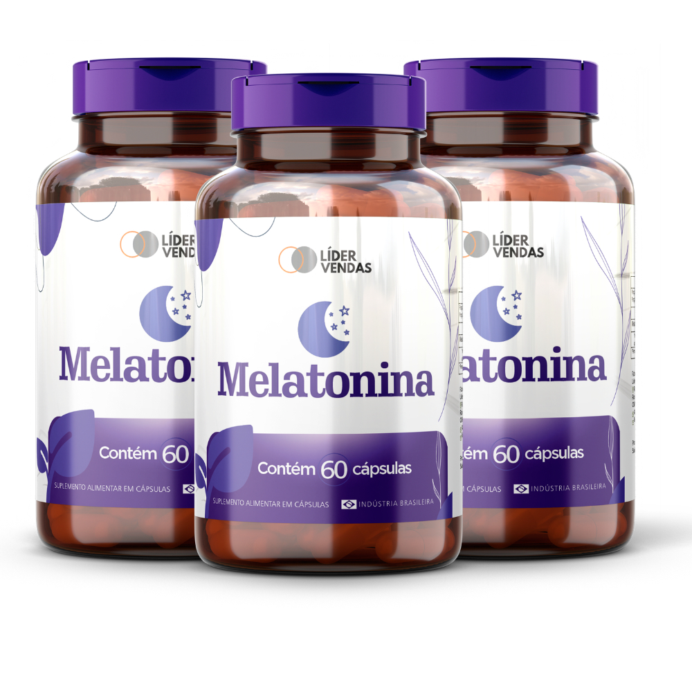 Melatonina 500mg 60 Caps Sono Profundo E Ciclo Circadiano 😴💤✨ - 3 POTES