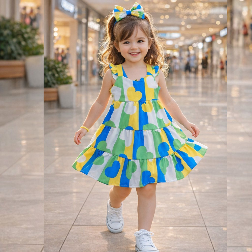 Vestido Menina Premium Luxo Brasil em Oferta na Shopee