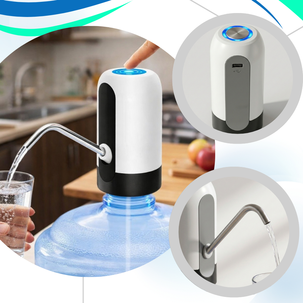 Bomba Elétrica Água Dispensador Portátil Sensor Recarregável Galão Filtro Puxador Aparelho Automático