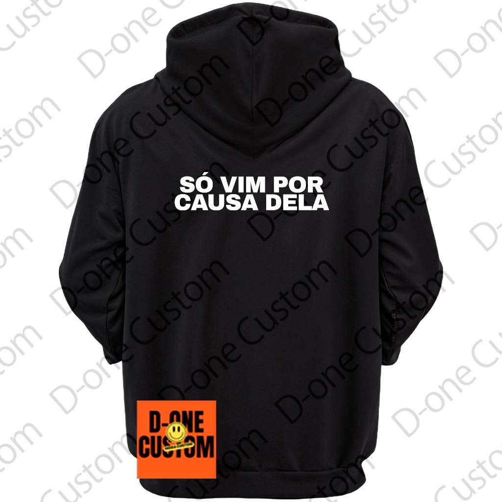 Moletom Blusa De Frio Luan Santana Só Vim Por Causa Dela Estampa Para Casais Namorados Show Festa